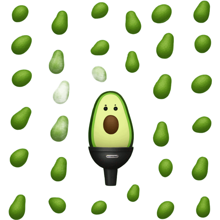 Avocado microphone emoji