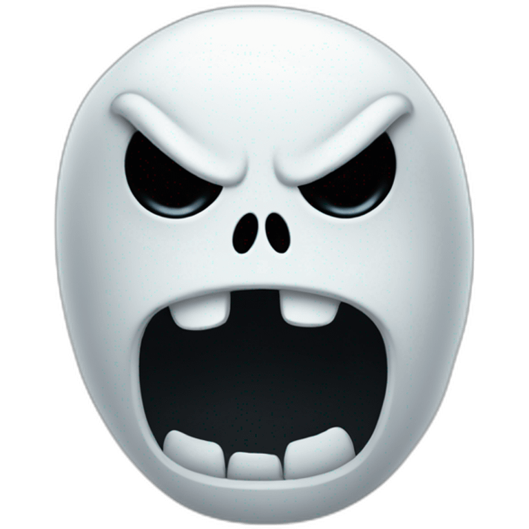 an angry ghost emoji