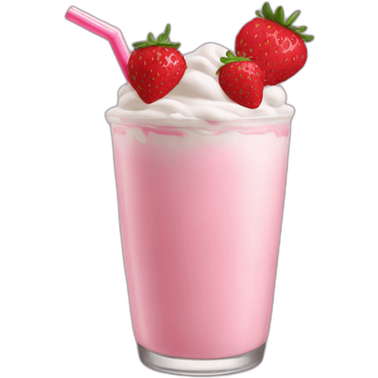 strawberry milkshake emoji