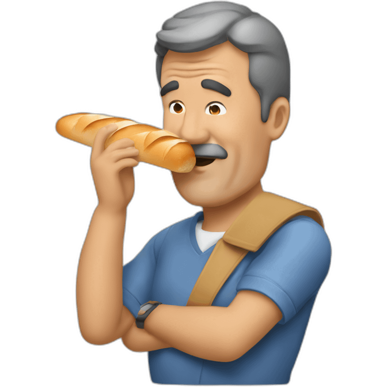 Jean Marie Bigard smell a baguette emoji