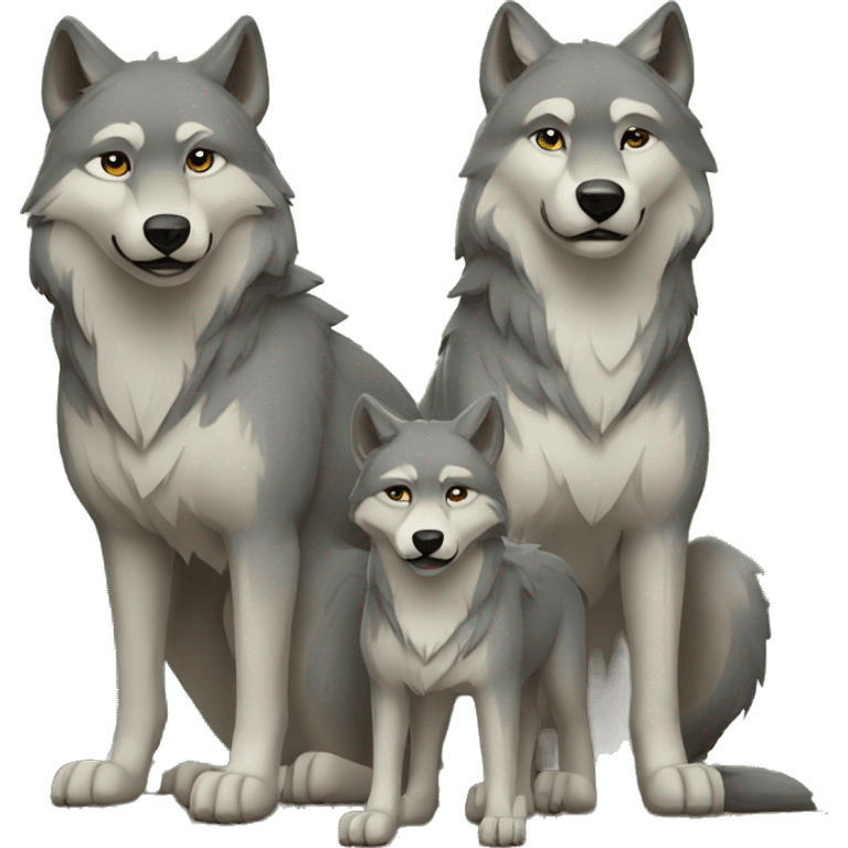 wolf family emoji