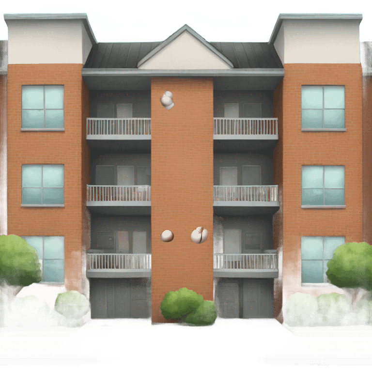 Baseball player apartment complex emoji