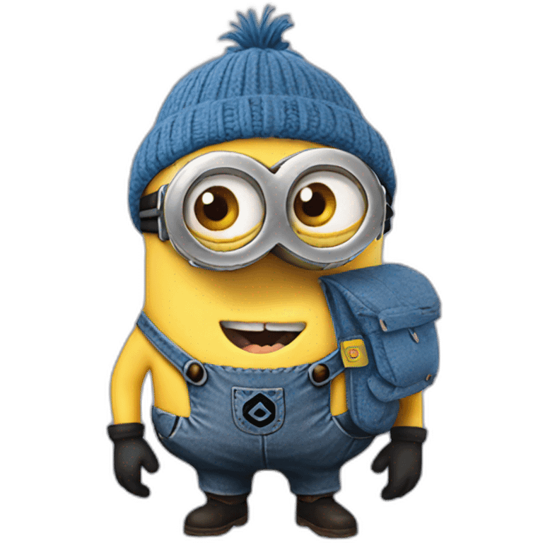 minion with patch on face emoji