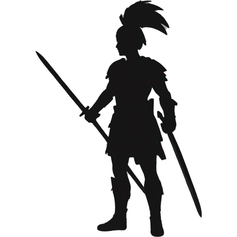 Warrior silhouette emoji