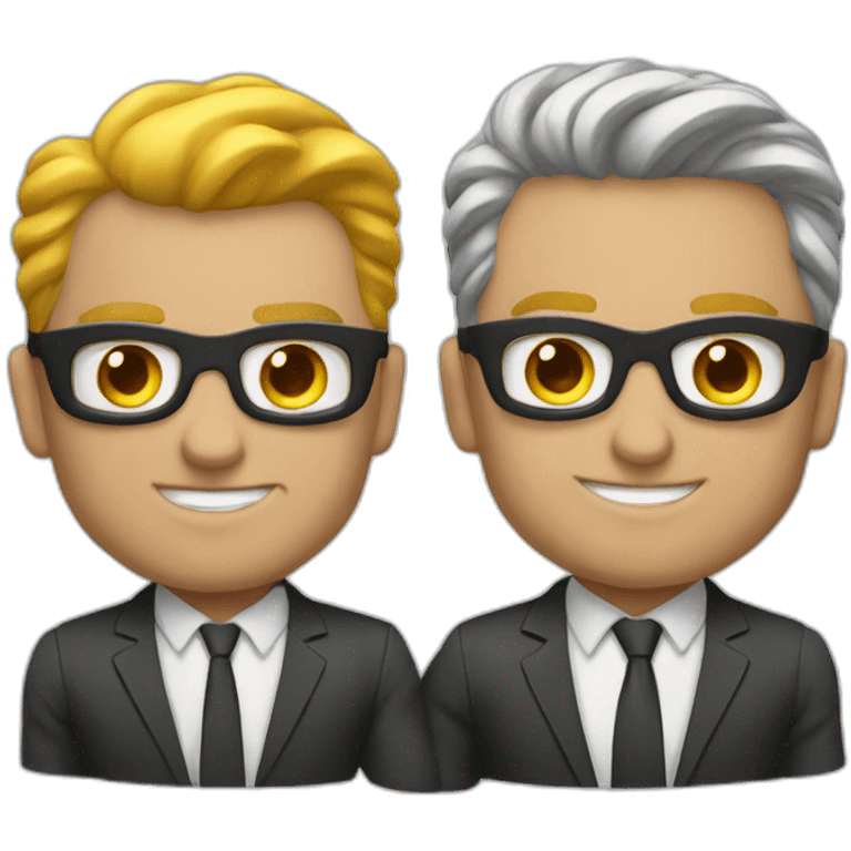 2 business men as superheroes emoji