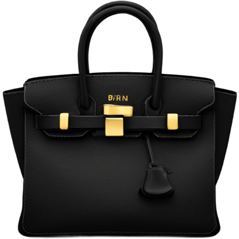 Birkin bag black  emoji