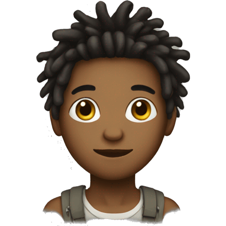 Boy with dreadlocks  emoji