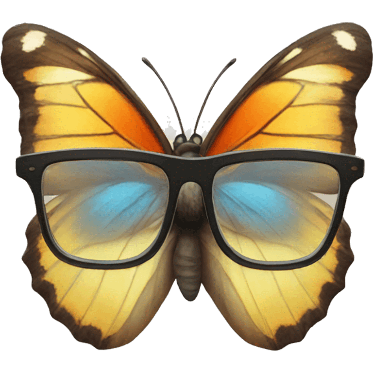 butterfly with glasses  emoji