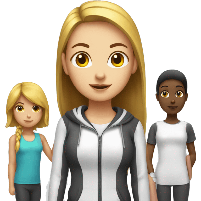 gym girl and smart programmer girl emoji