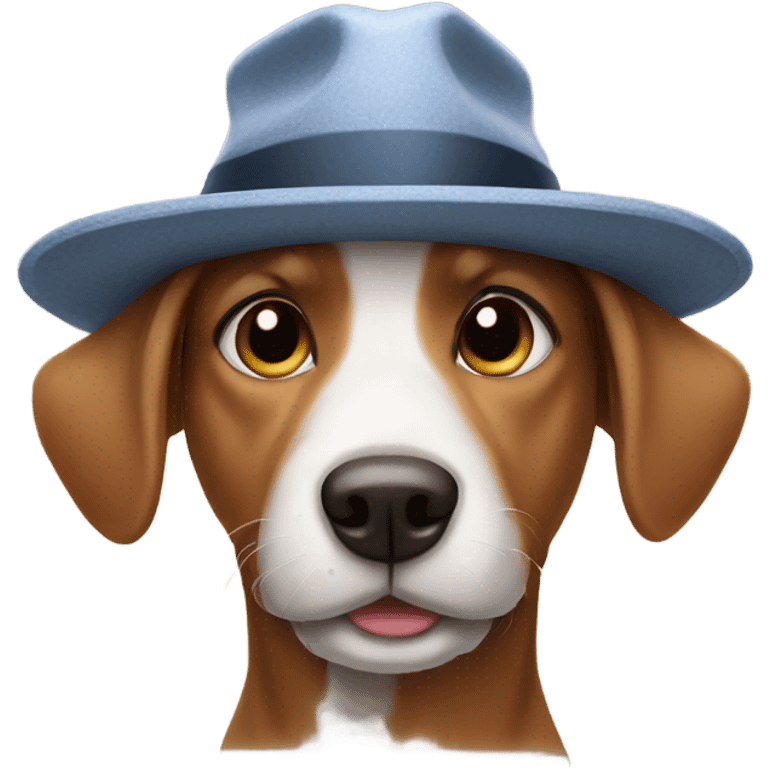 Dog wearing a hat emoji