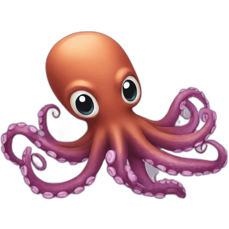 Octopus running emoji