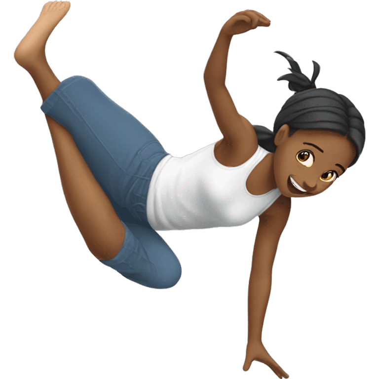 girl doing backflip emoji