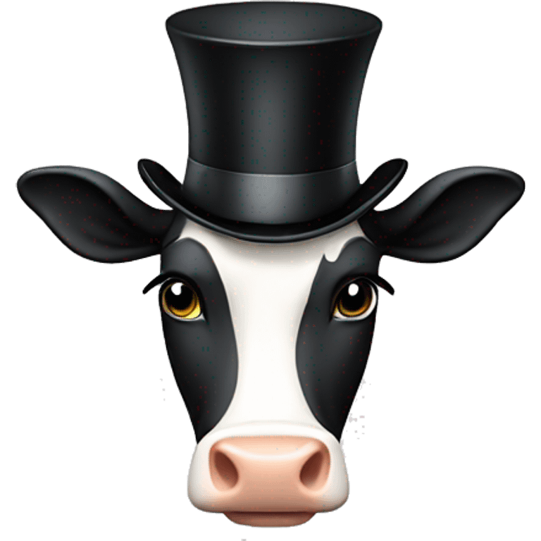 Cow wearing top hat  emoji