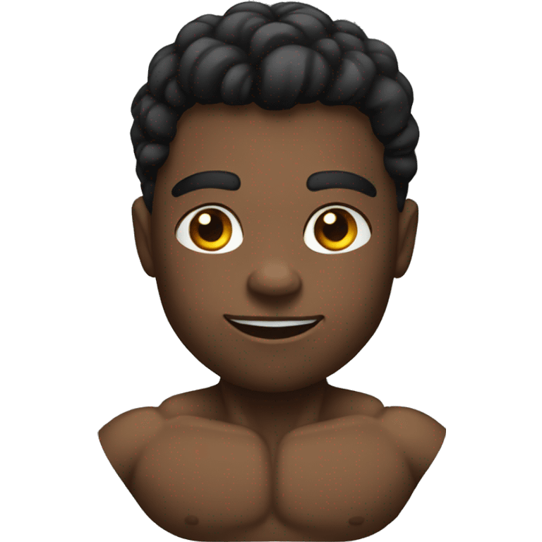 muscular black  emoji