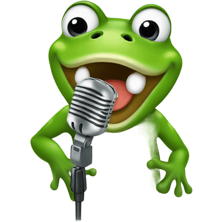 Singing frog emoji