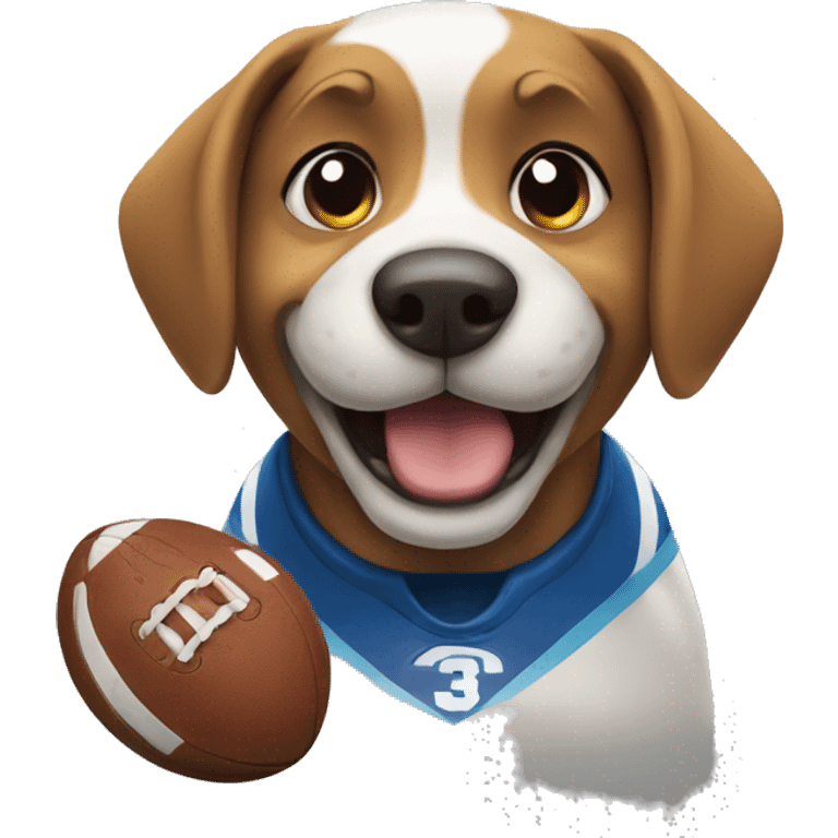 Dog playing football  emoji