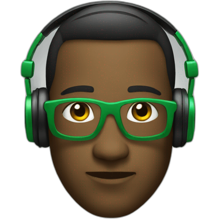 Green dj emoji