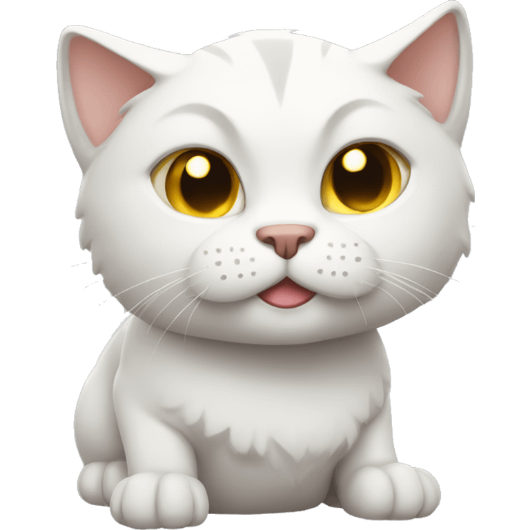 Muscular white male cat emoji