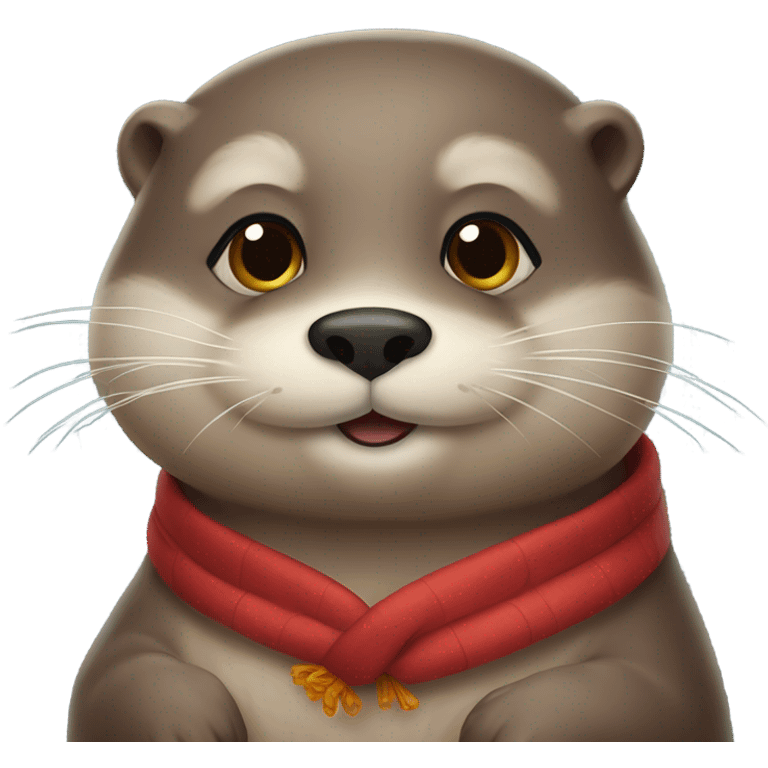 Otters on Korean Lunar New Year emoji