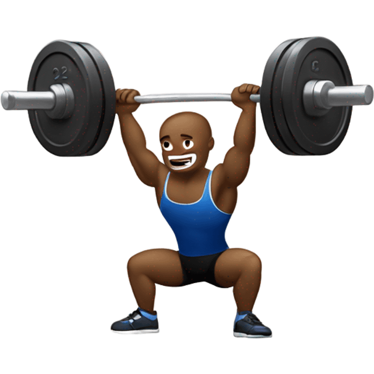 Weightlifter with Text „c23“ above  emoji