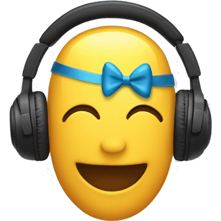 headphones with bow emoji