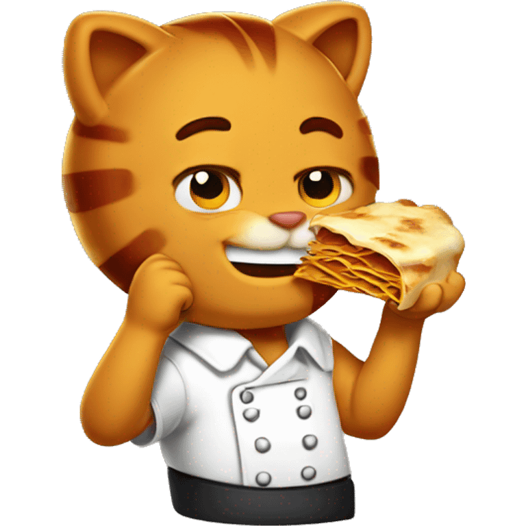 Garfield eating lasagna  emoji