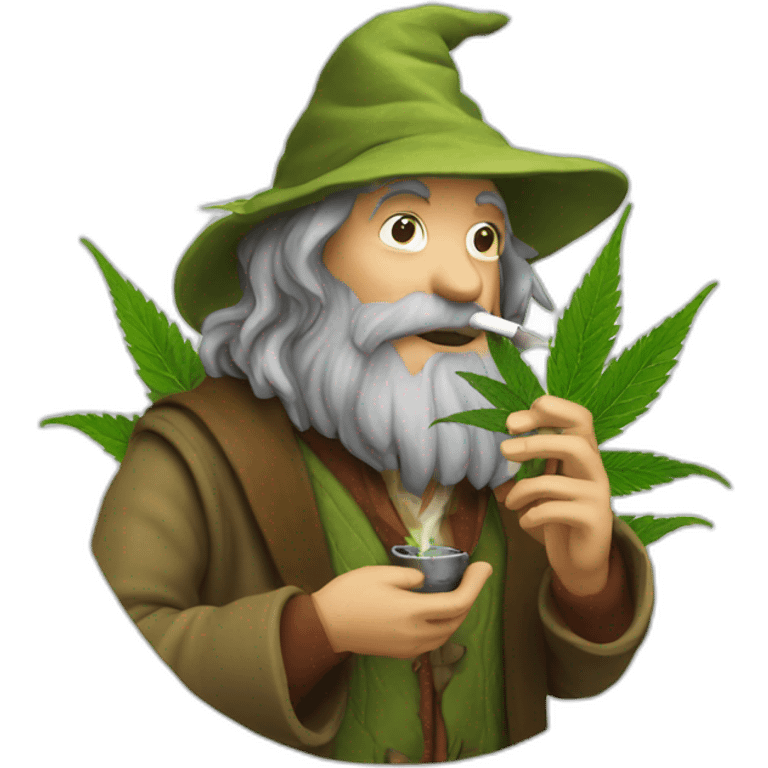 Hobbit smoking cannabis emoji