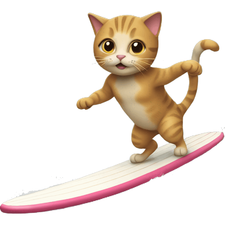 Cat Surfing  emoji