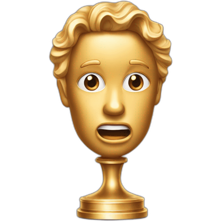 Academy Awards trophy shocked face emoji