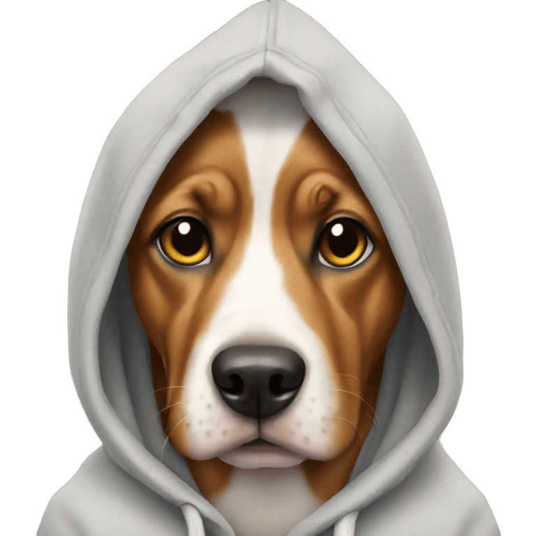 Dog wearing a hoodie  emoji