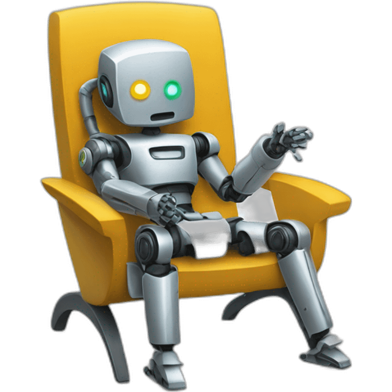 Robot sur une chaise emoji