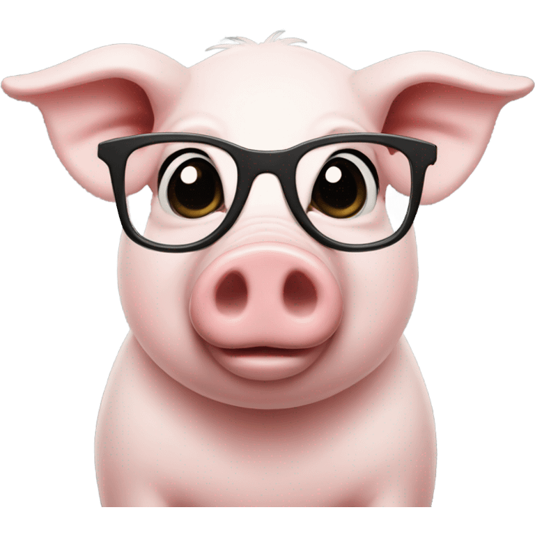 Pig with glasses emoji