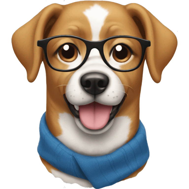 dog wearing glasses emoji