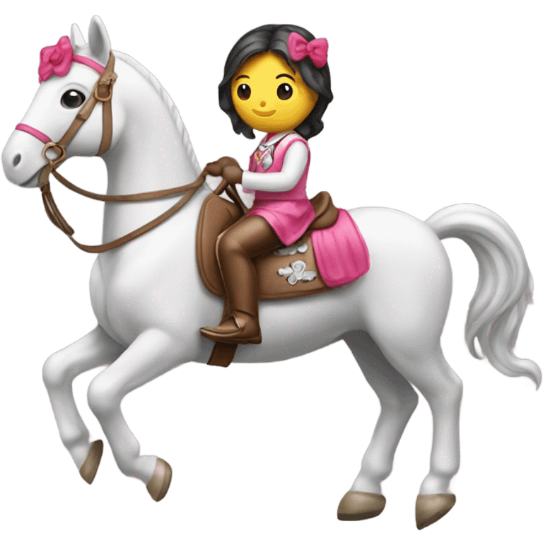 Hello kitty riding a horas emoji