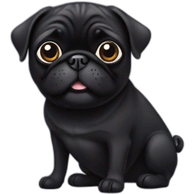 black pug emoji