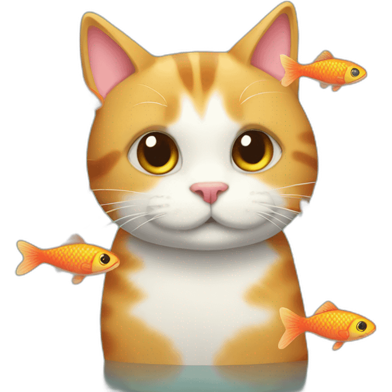 Cat and fish emoji