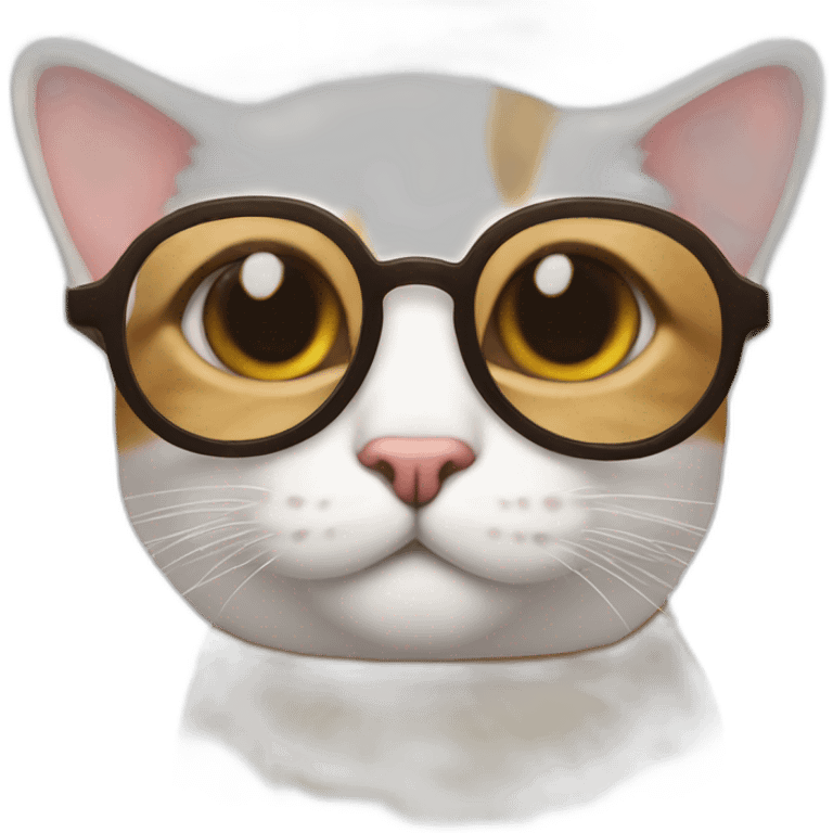 gato con lentes emoji