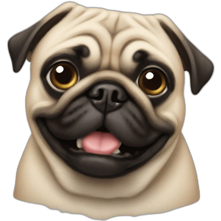 Pug y mujer emoji