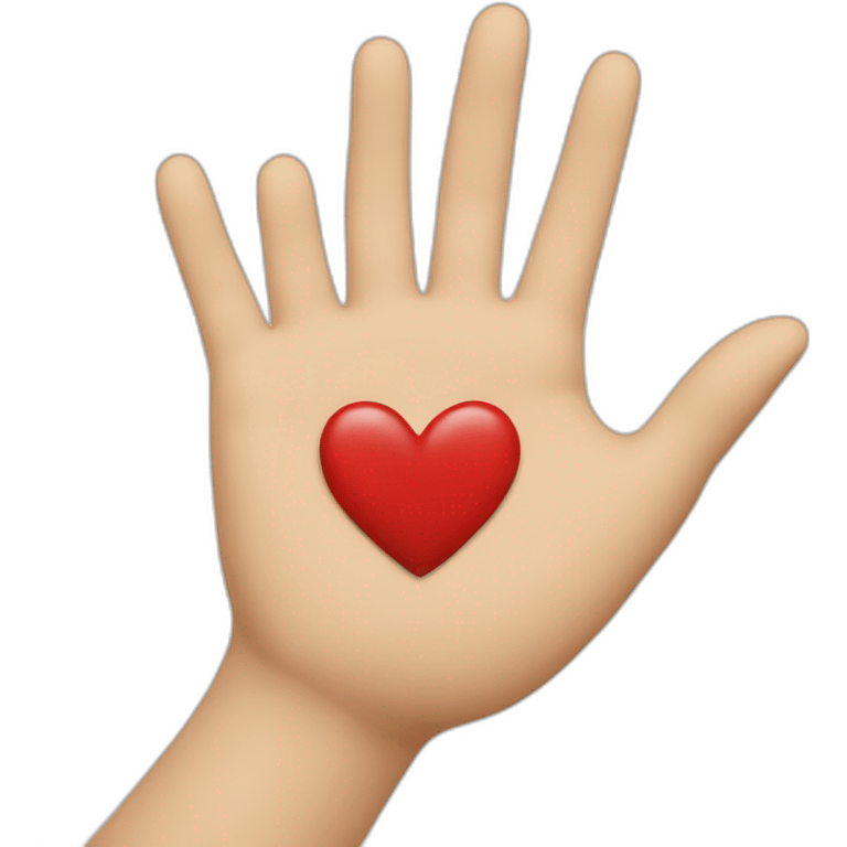 heart hand emoji