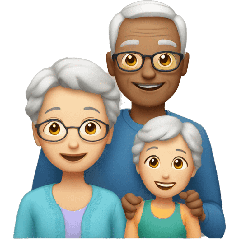 grandparents and grandchildren emoji