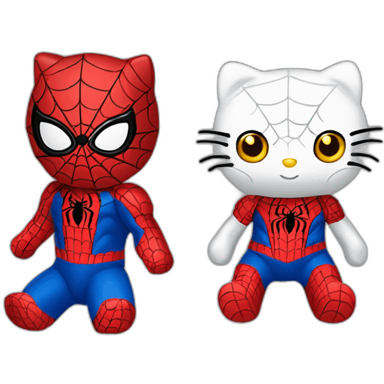 hello kitty and spiderman emoji