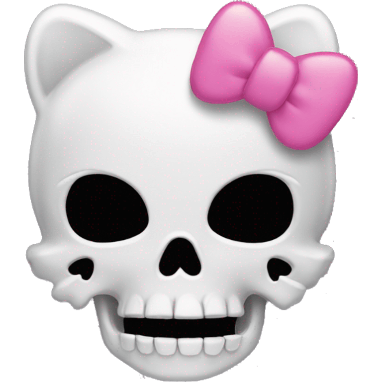 Hello kitty skull emoji