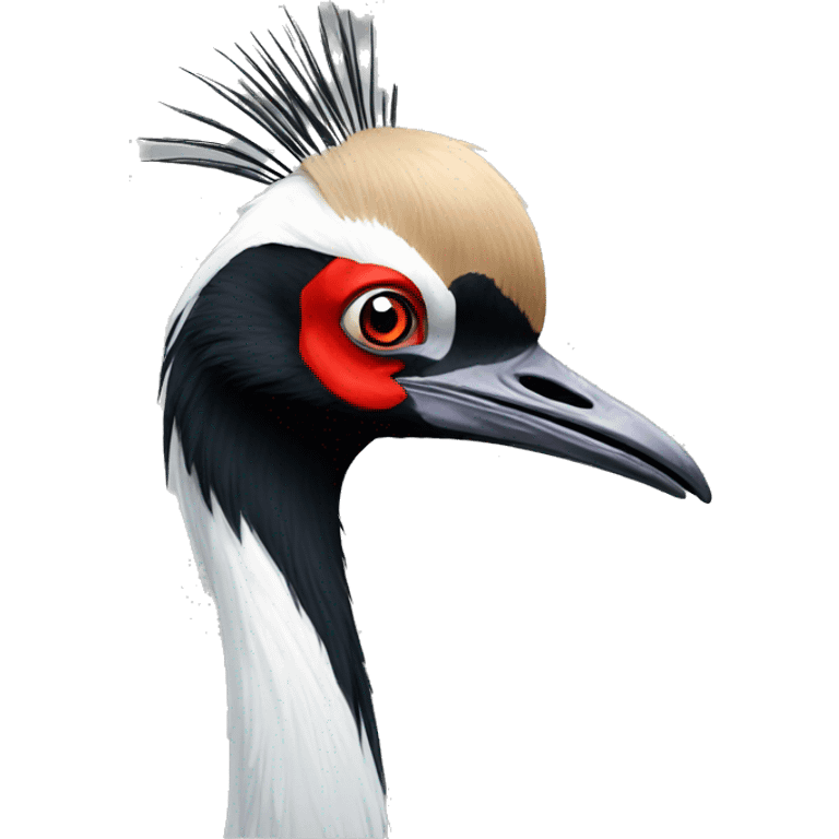 Black crowned crane emoji