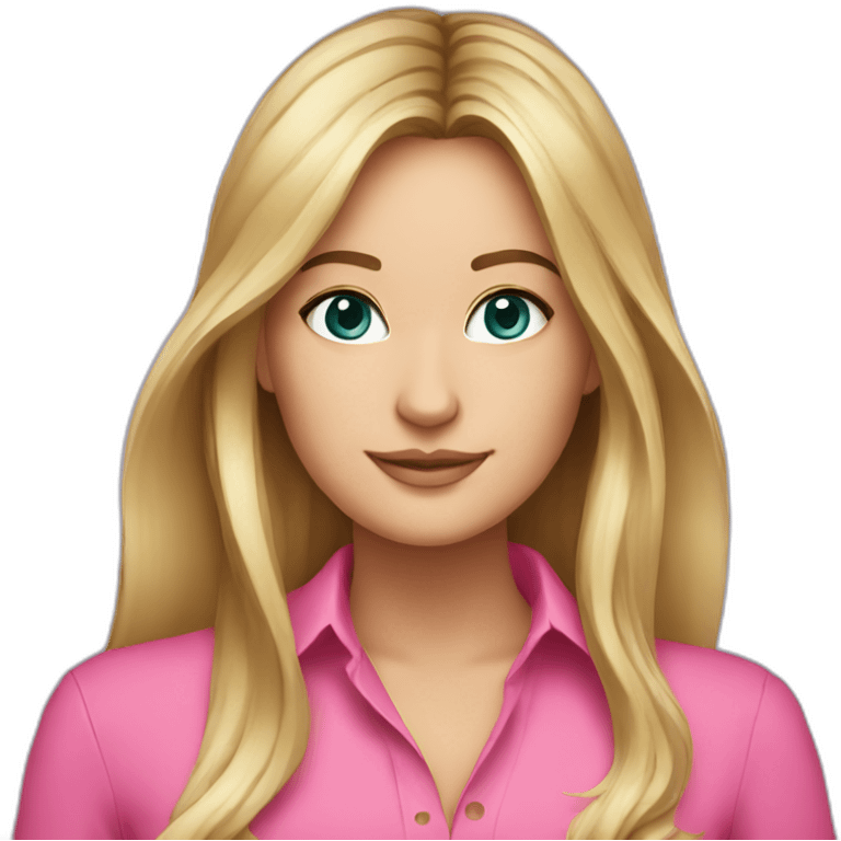 iJustine wearing pink shirt emoji