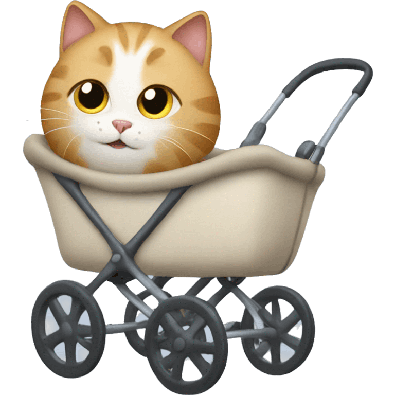 Cat in a stroller emoji