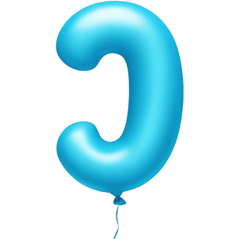 Light blue number 9 balloon emoji