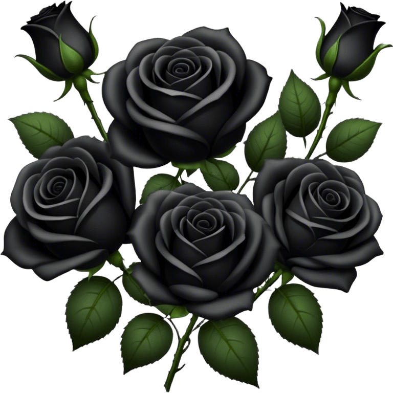 black roses emoji