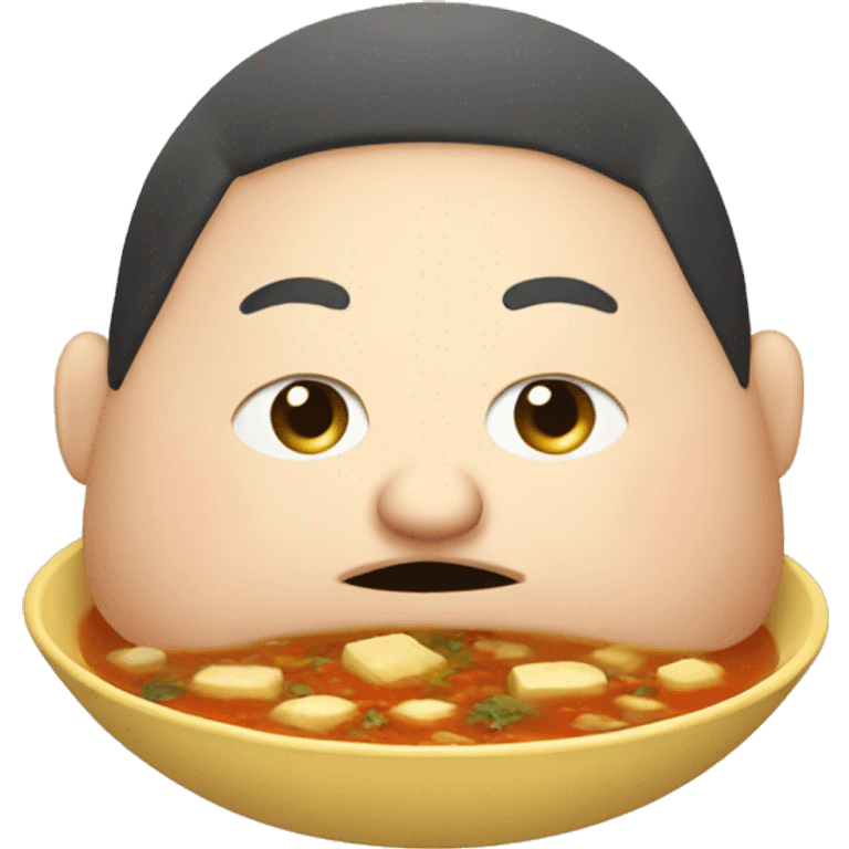 fat person eating soup emoji