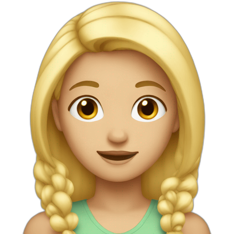 a girl with blond hair emoji