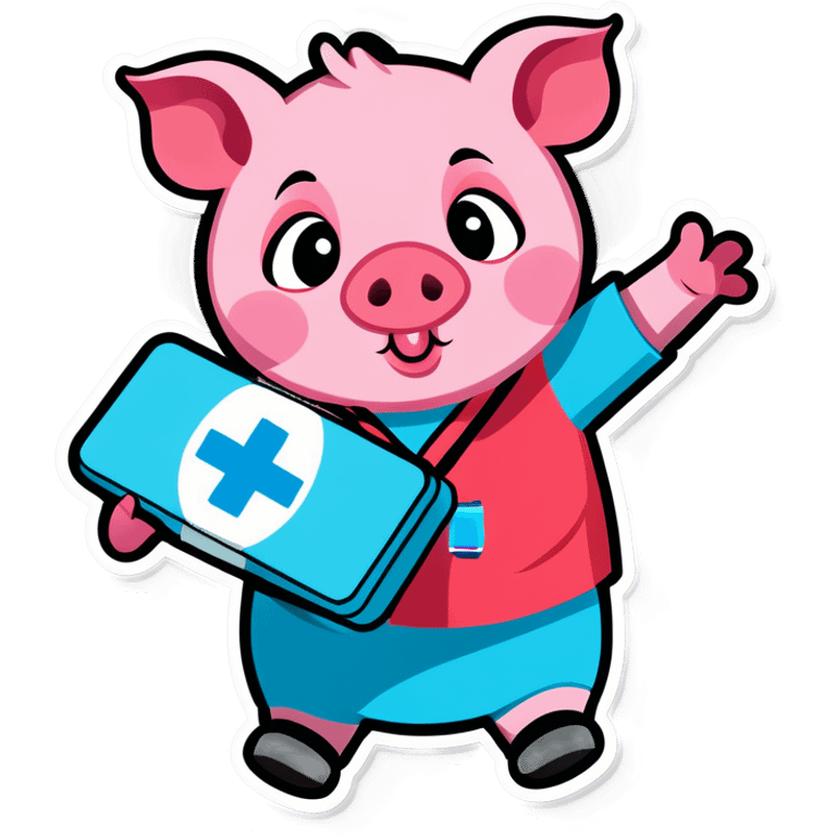 Mommy pig is going to hospital emoji